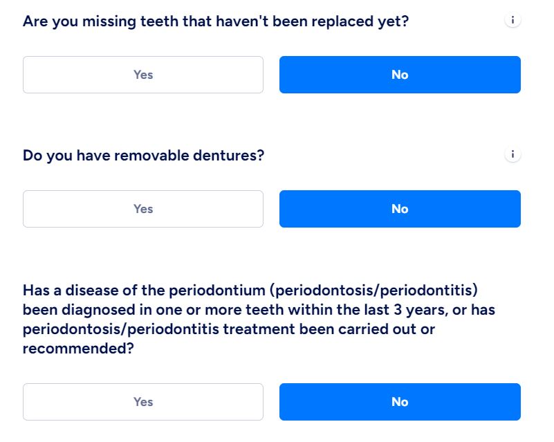 Ottonova Dental Insurance Signup Questions