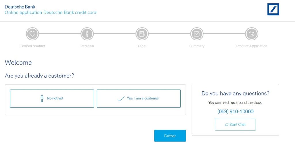 Deutsche Bank Credit Card Online Application